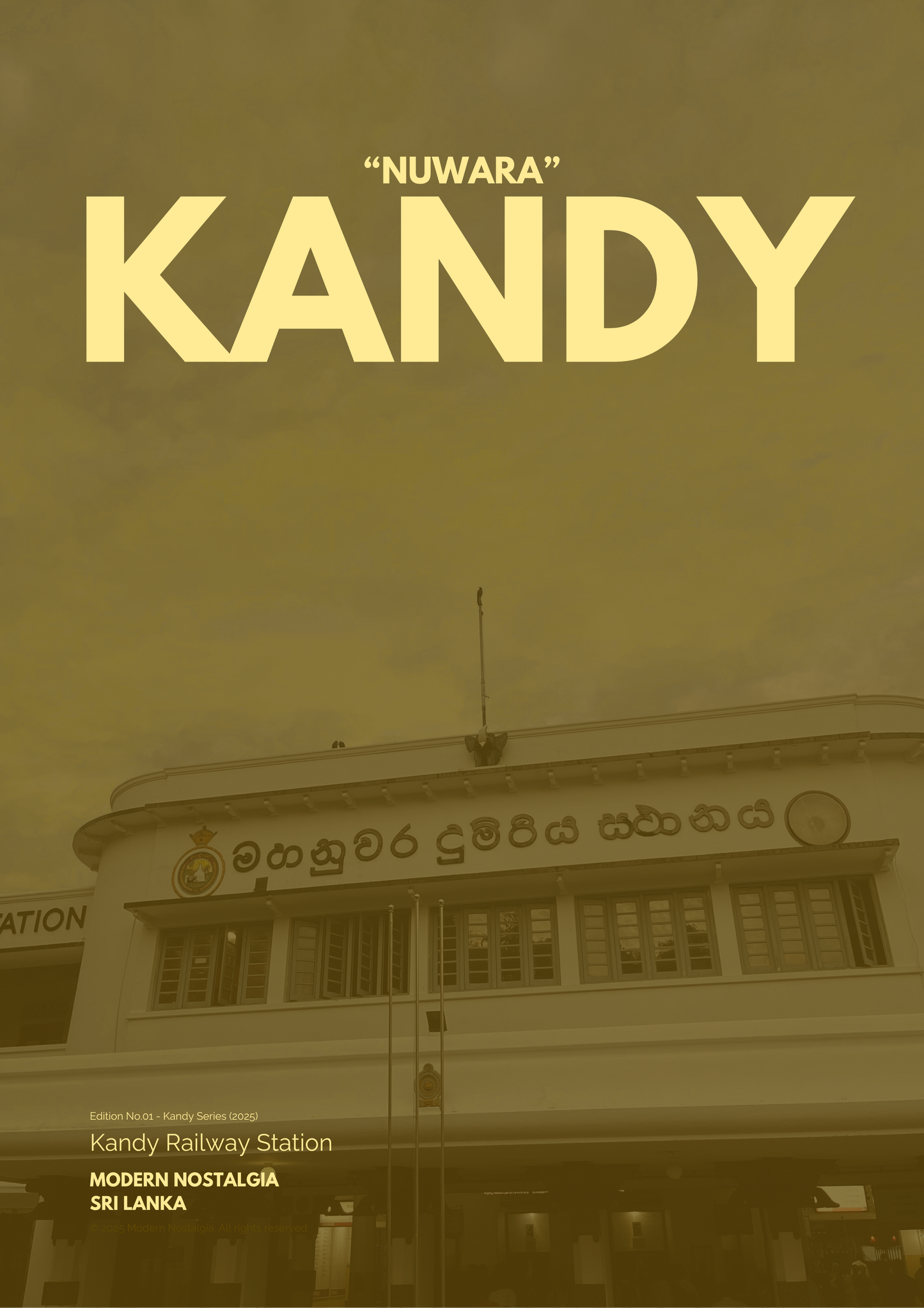 Kandy Railway Station Premium Poster (Kandy Series)