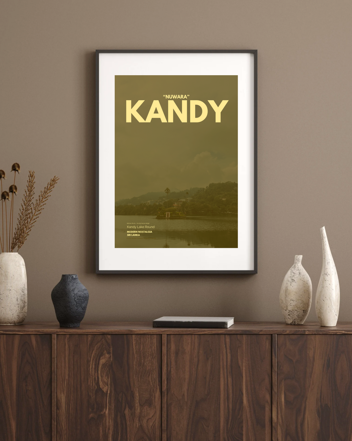 Kandy Lake Round Premium Poster (Kandy Series)