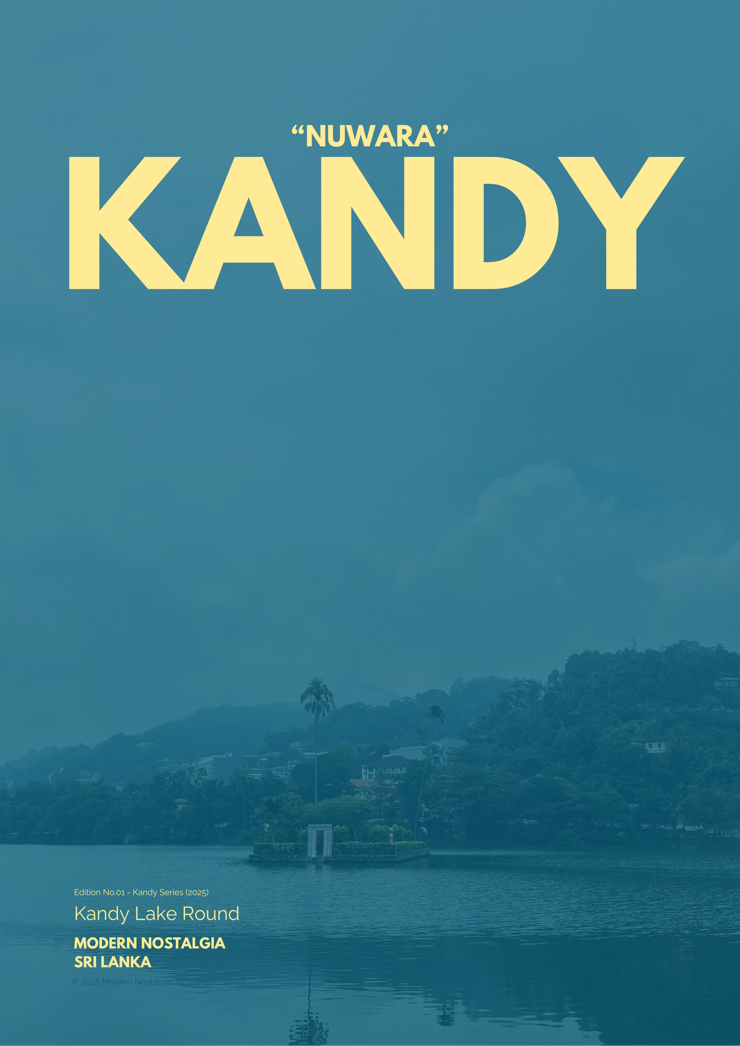 Kandy Lake Round Premium Poster (Kandy Series)